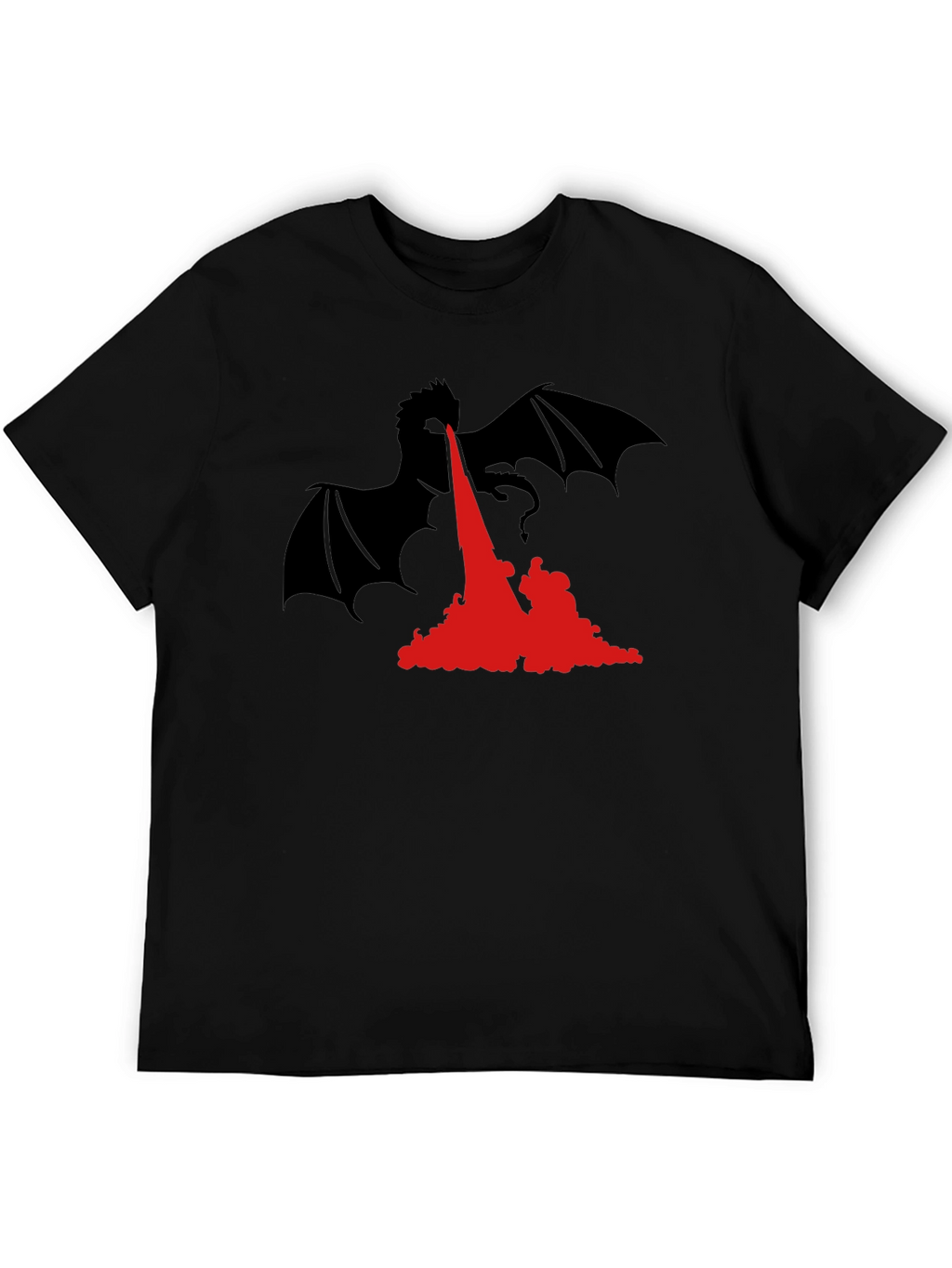Dragon Fire T-Shirt - Black Graphic Tee