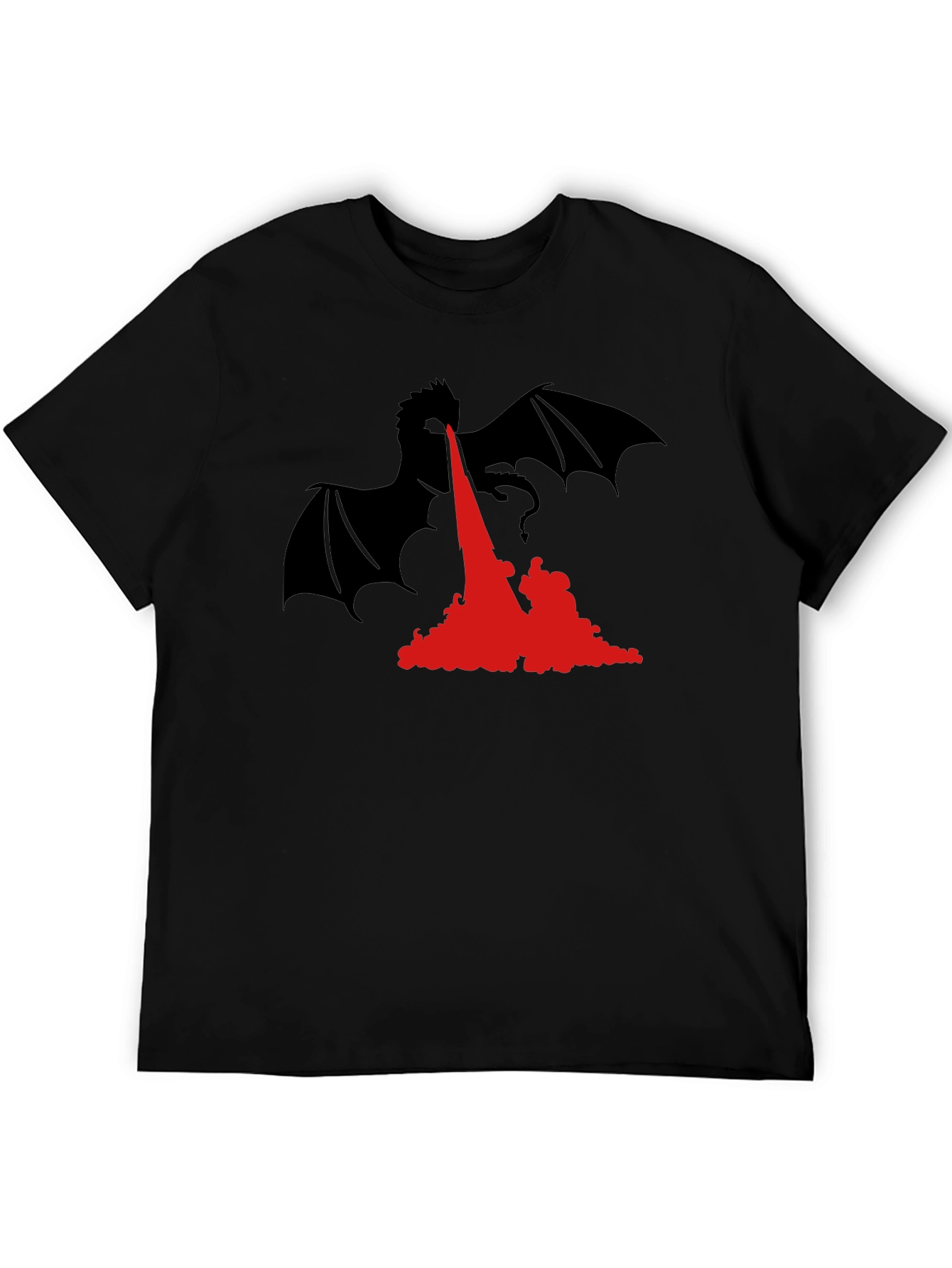 Dragon Fire T-Shirt - Black Graphic Tee