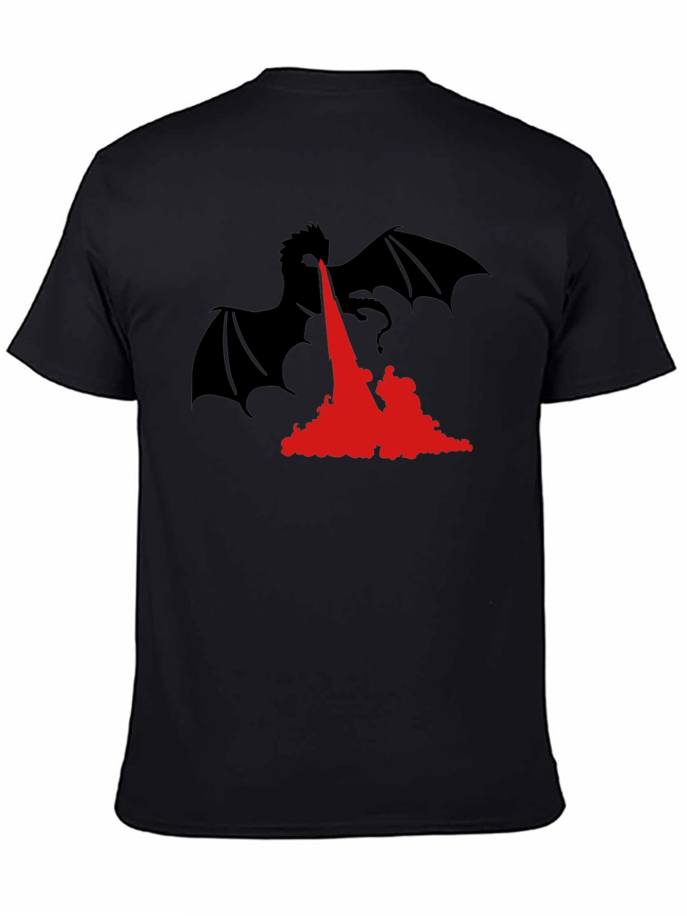 Dragon Fire T-Shirt - Black Graphic Tee