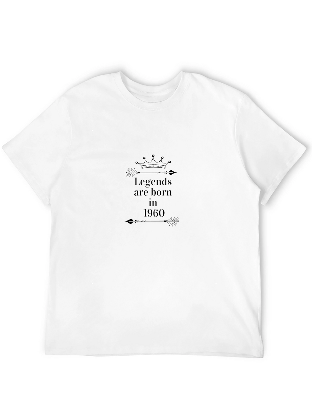 Legends Born in 1960 Black Graphic Tee