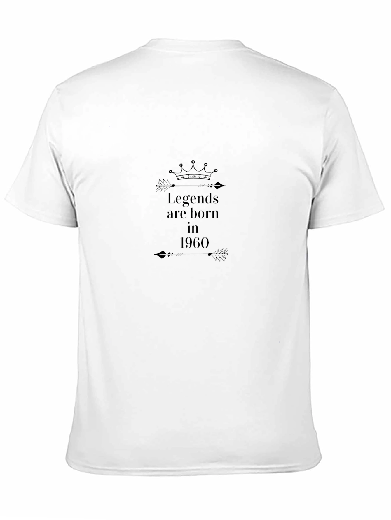 Legends Born in 1960 Black Graphic Tee