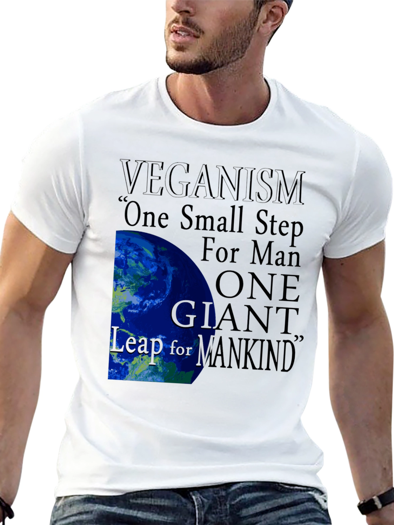 Veganism One Small Step Graphic Tee