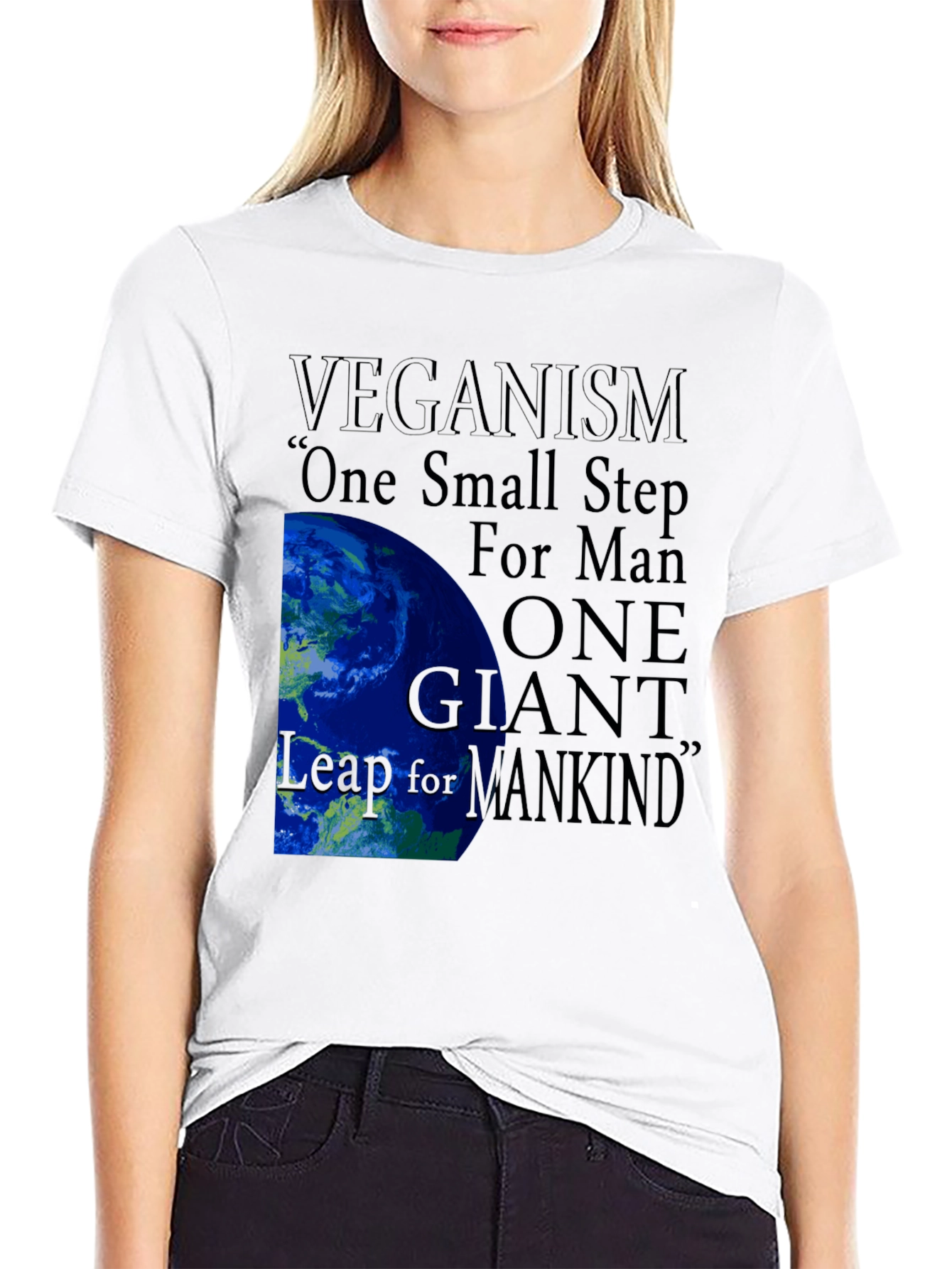 Veganism One Small Step Graphic Tee