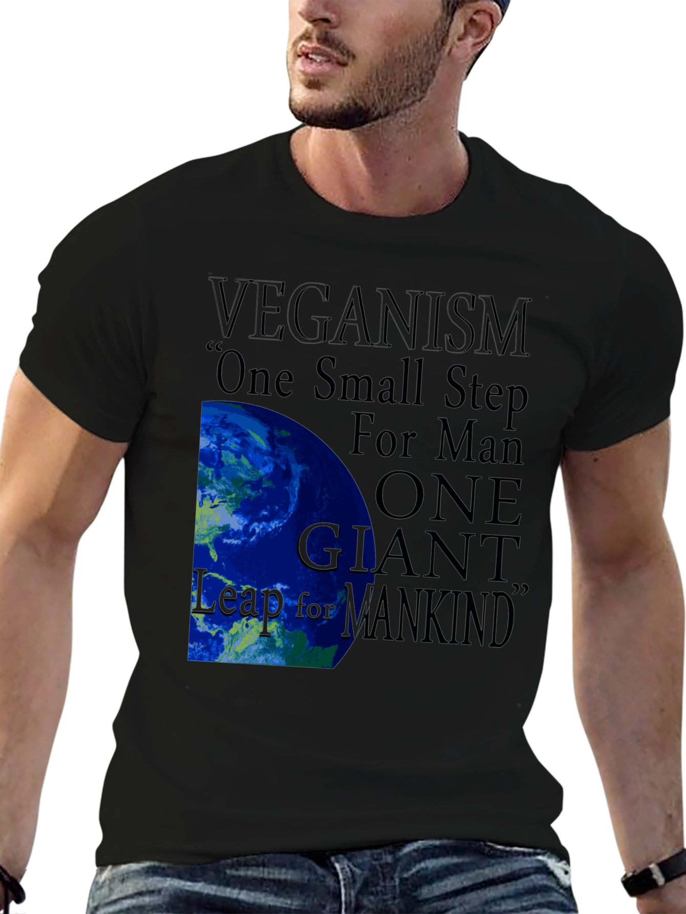 Veganism One Small Step Graphic Tee