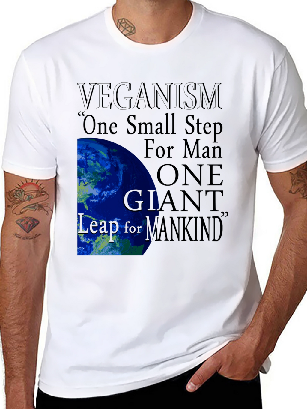 Veganism One Small Step Graphic Tee