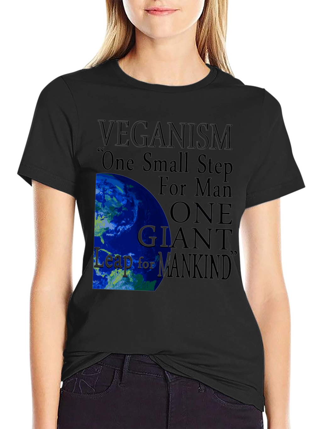 Veganism One Small Step Graphic Tee