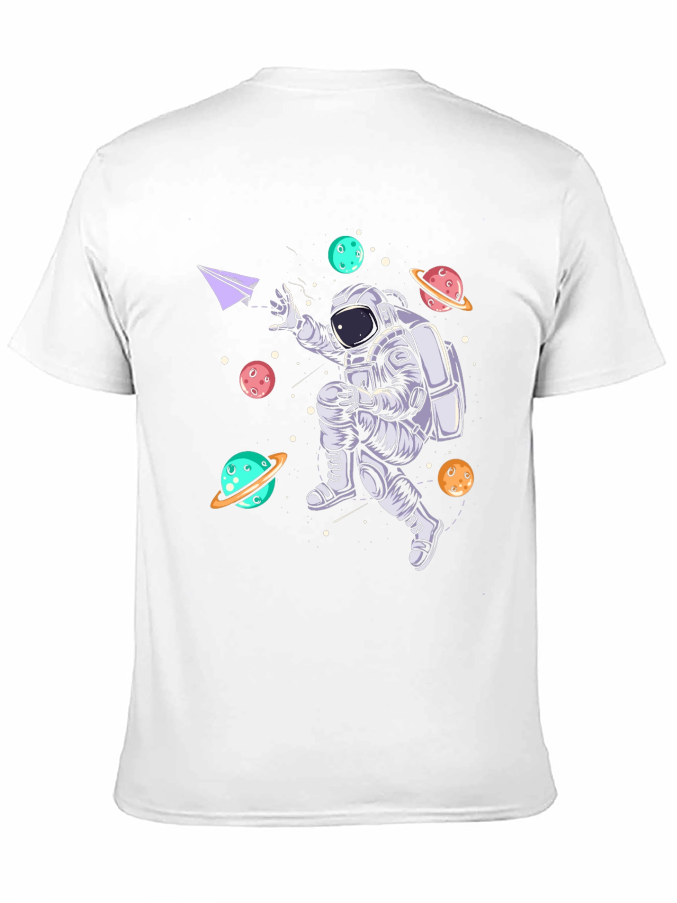 Astronaut Planets Graphic Tee - Black