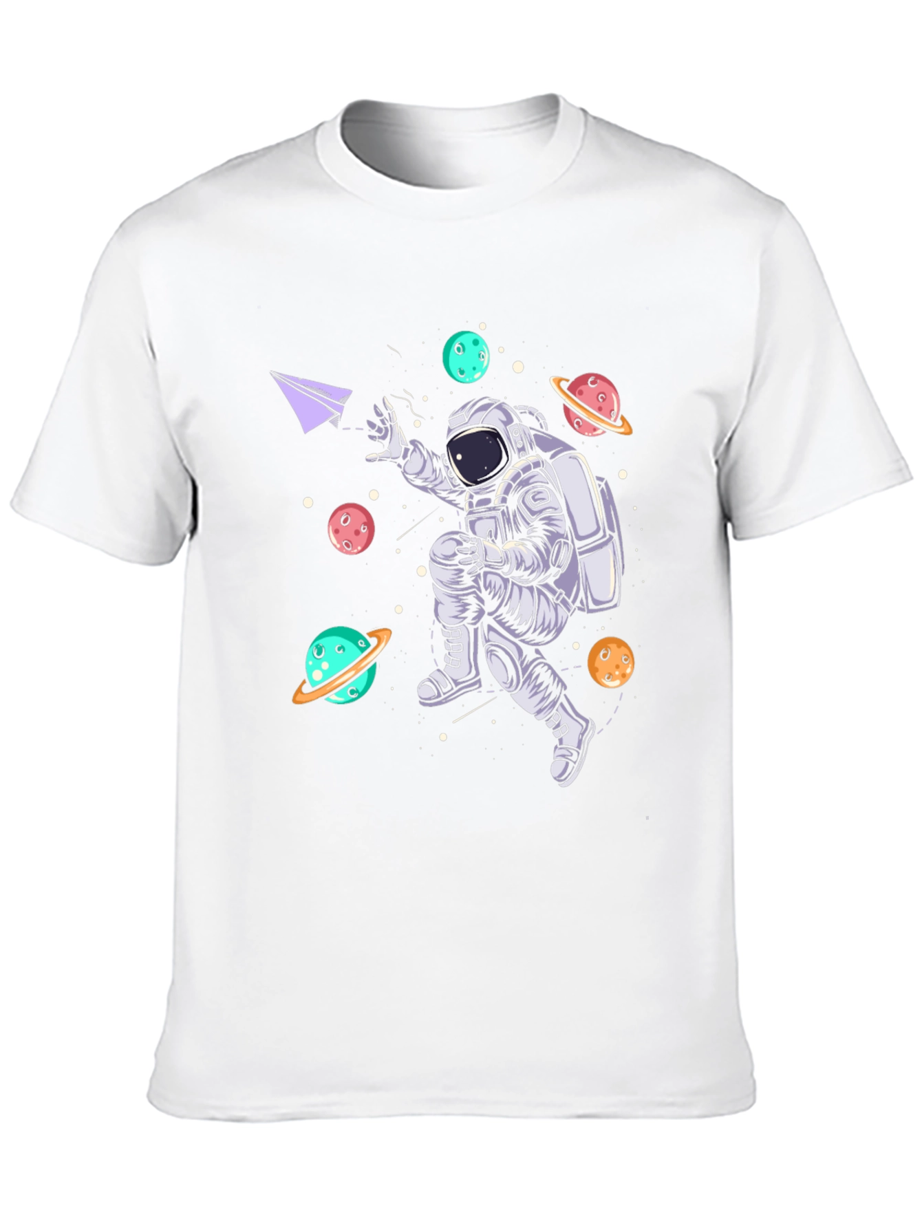 Astronaut Planets Graphic Tee - Black