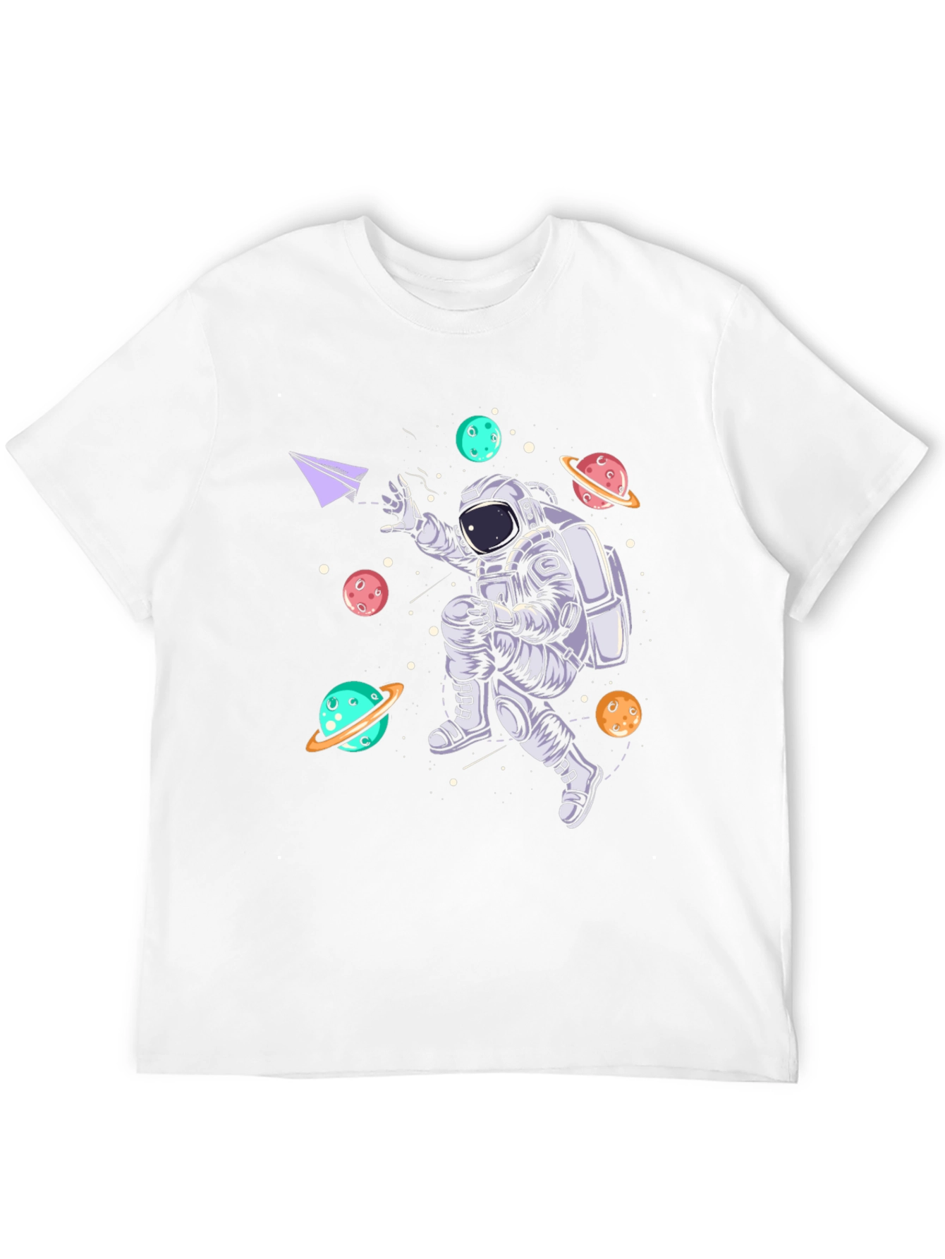 Astronaut Planets Graphic Tee - Black