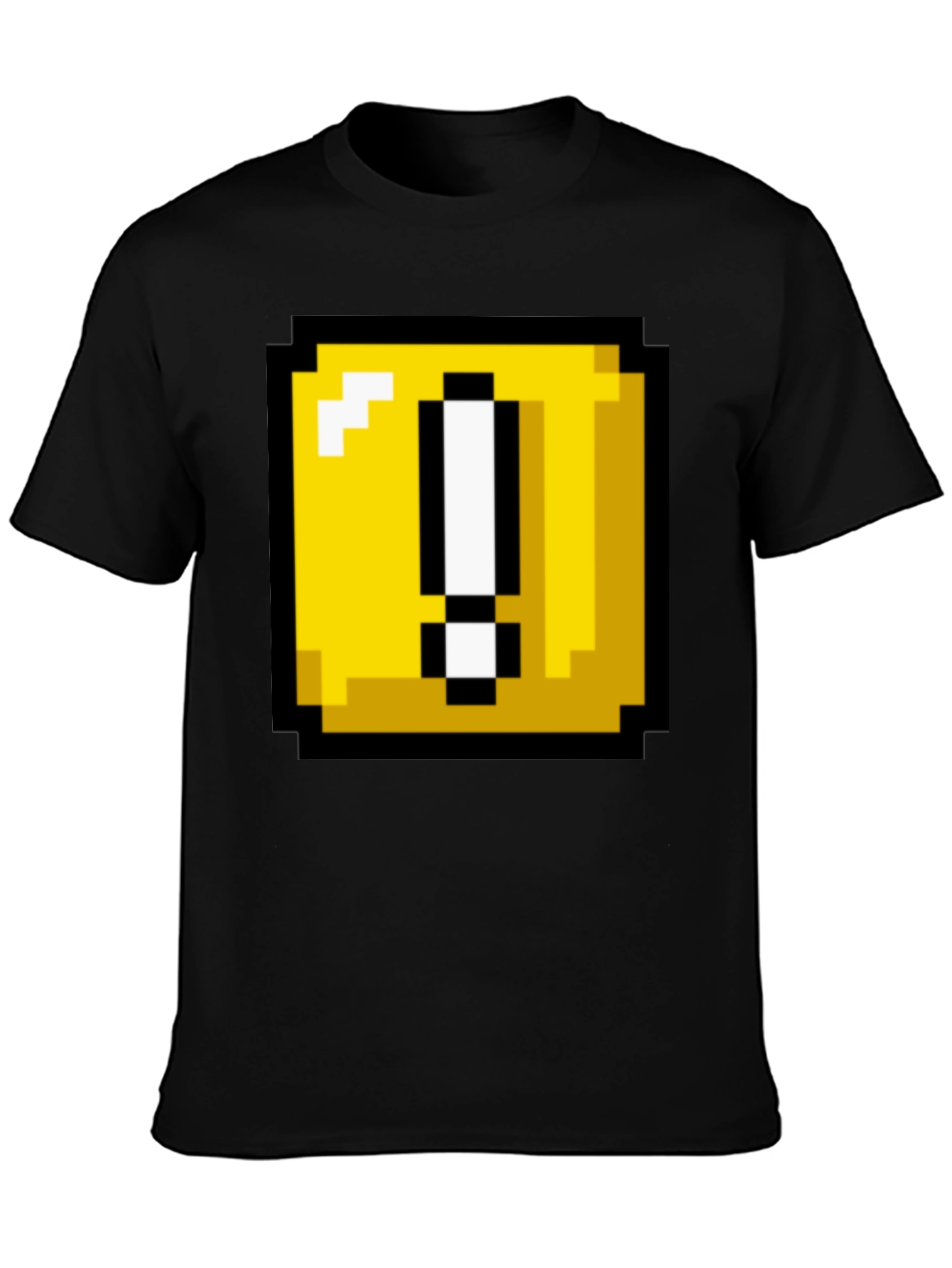 Pixelated Question Block Graphic Tee - Retro Gamer Style