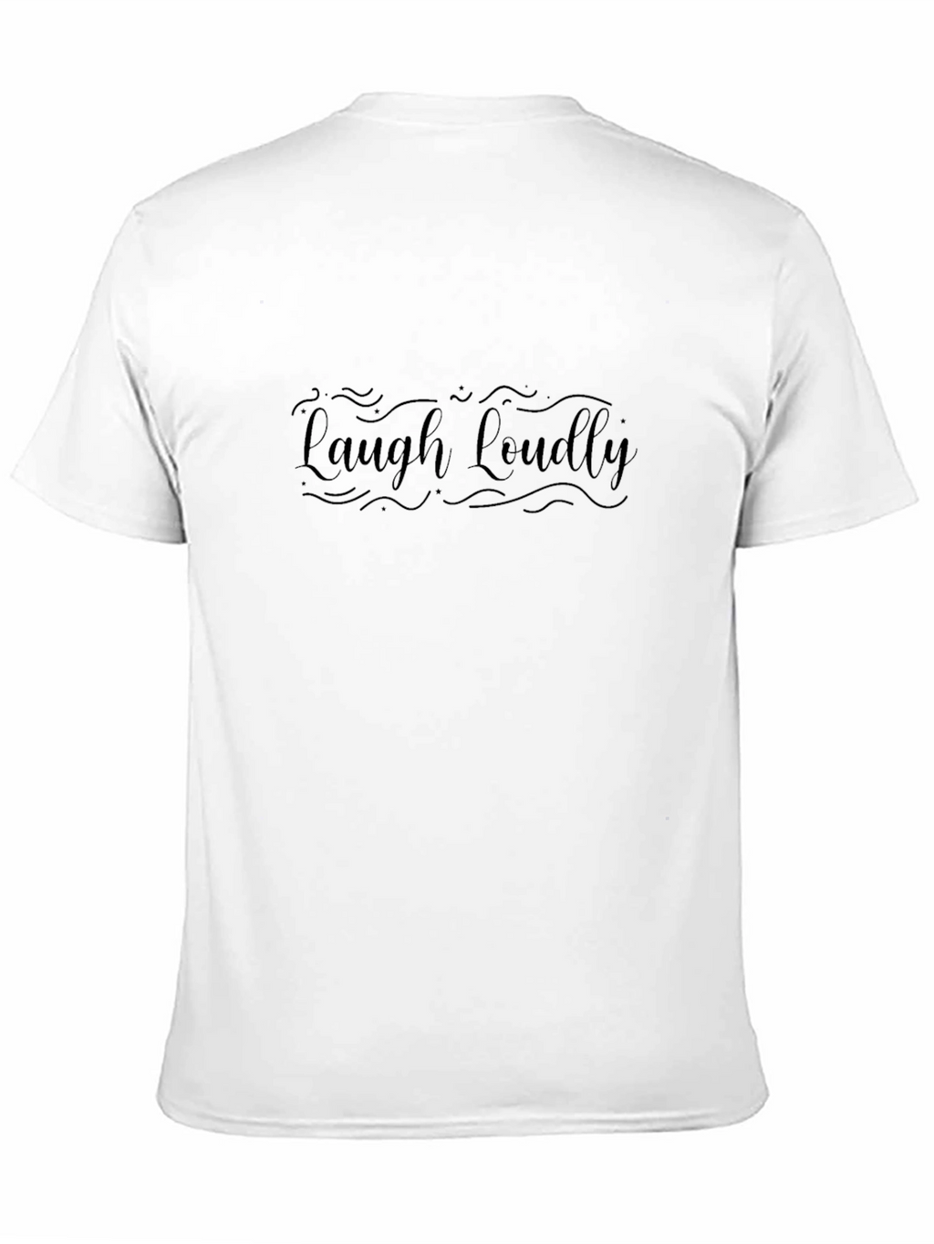 Laugh Loudly Graphic Tee - Black Casual T-Shirt