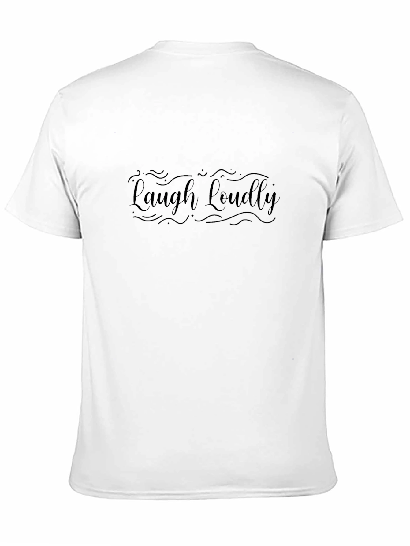 Laugh Loudly Graphic Tee - Black Casual T-Shirt