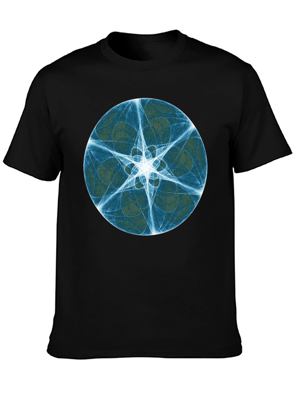Abstract Starburst Graphic Black Tee