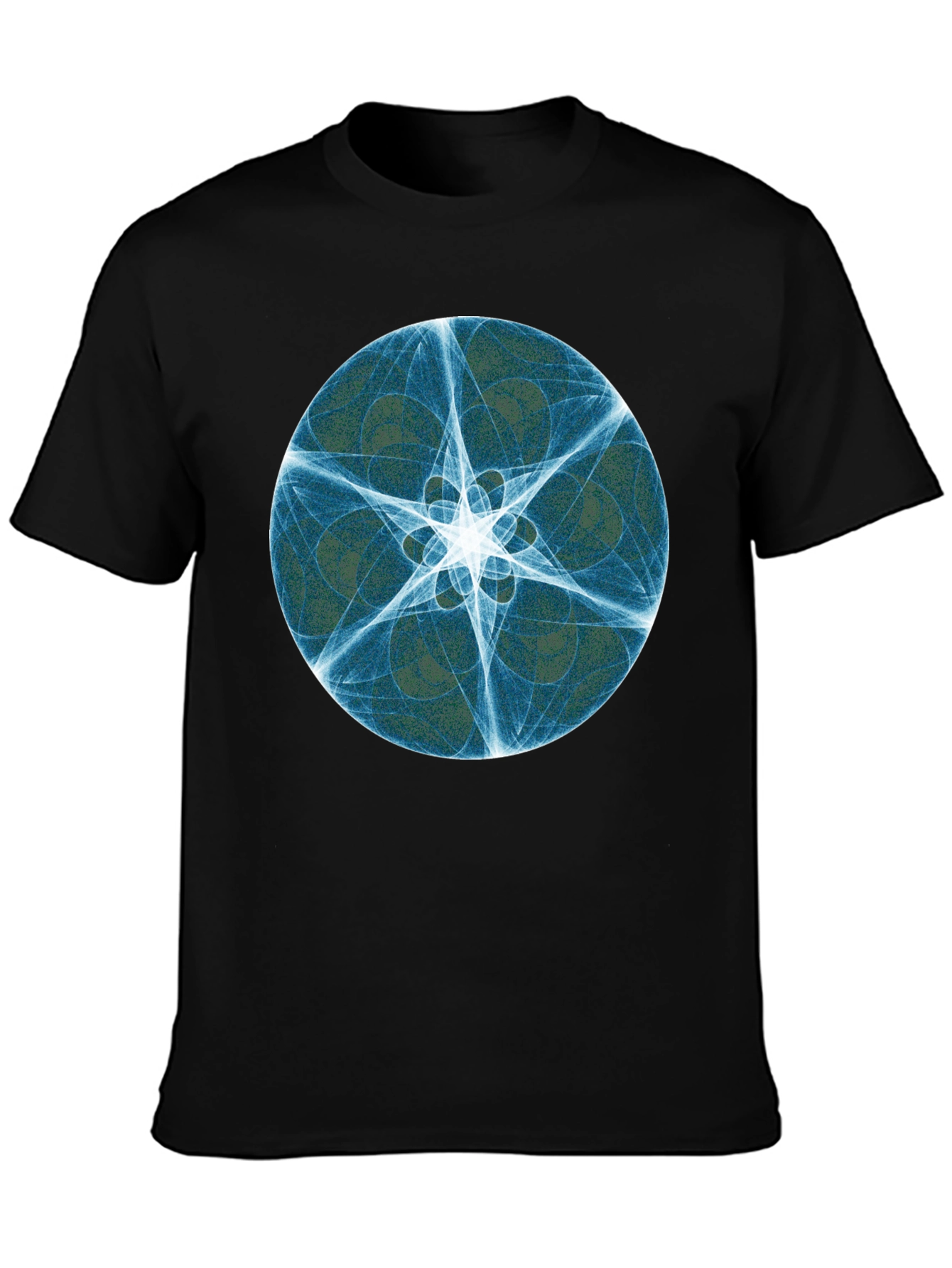Abstract Starburst Graphic Black Tee
