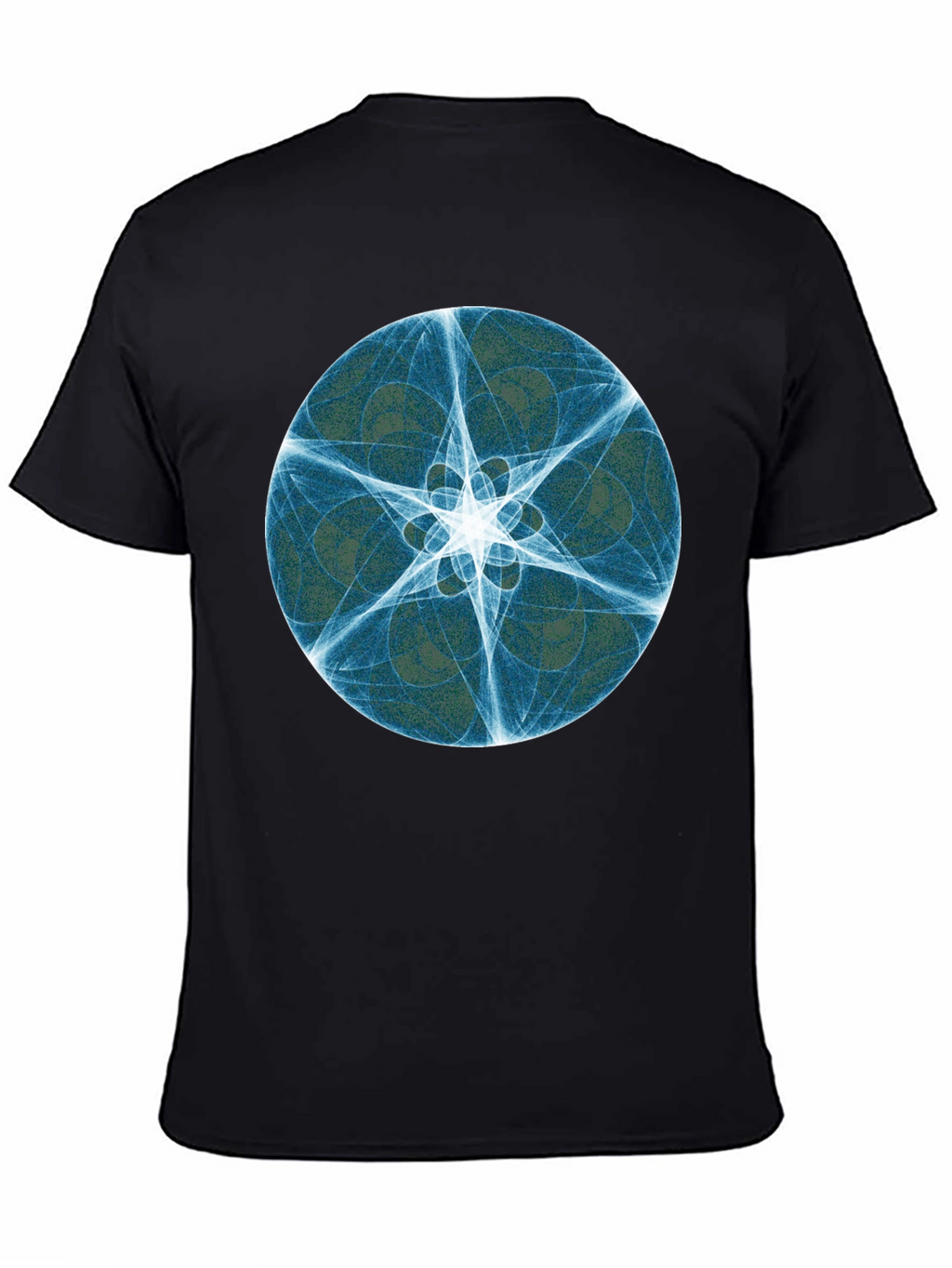 Abstract Starburst Graphic Black Tee
