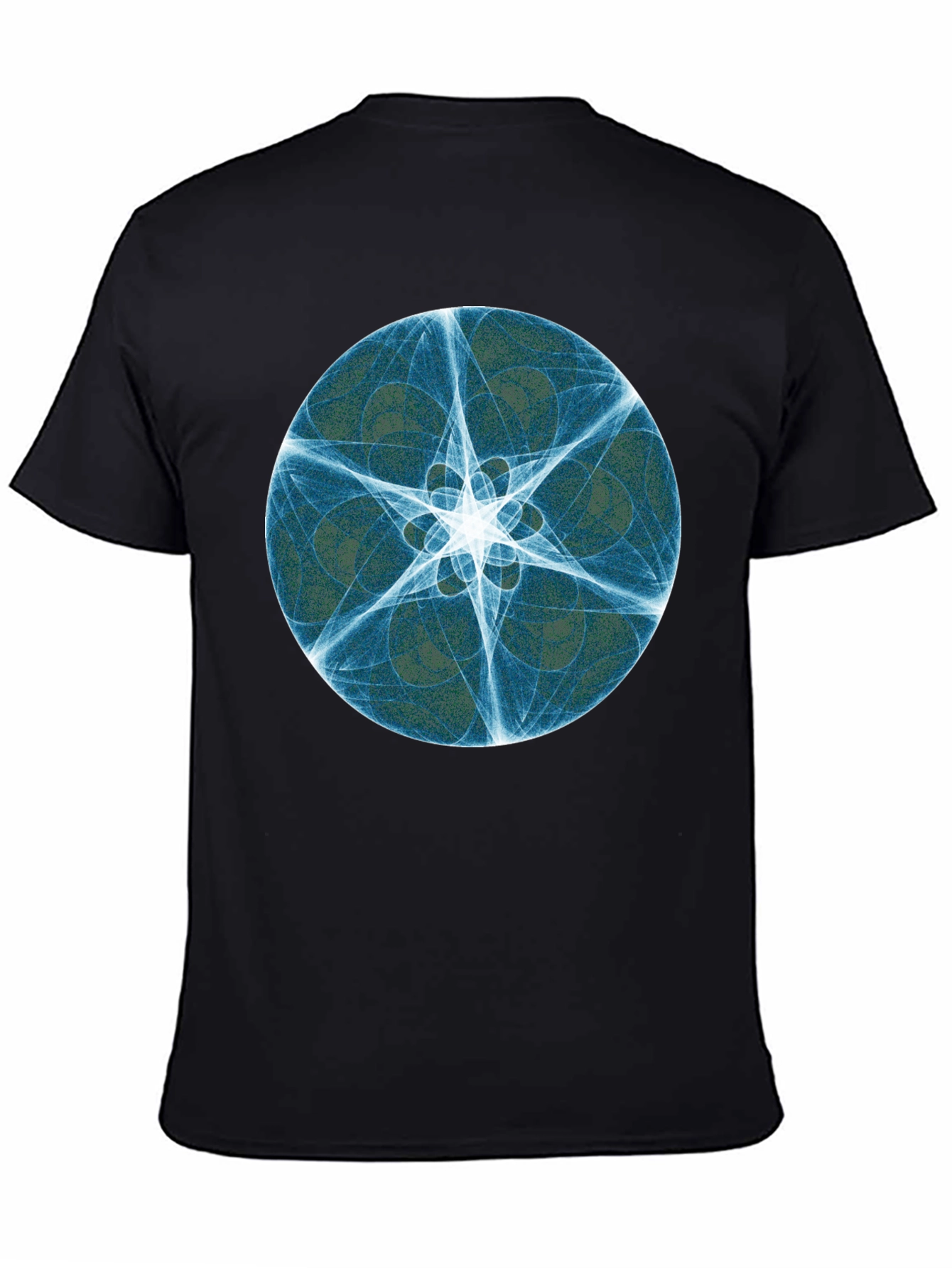 Abstract Starburst Graphic Black Tee