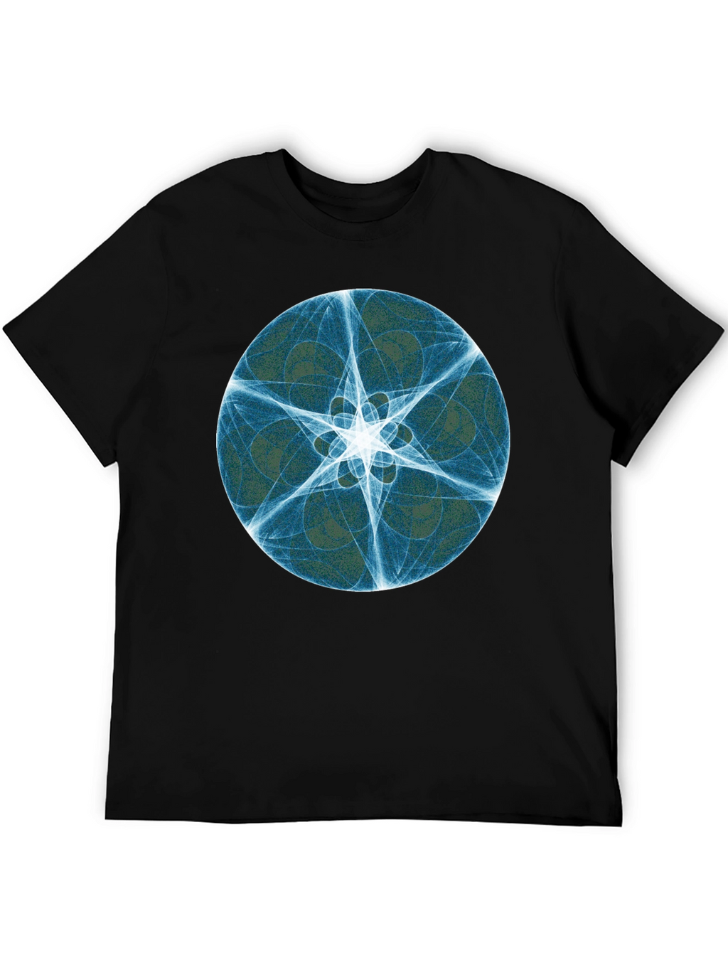 Abstract Starburst Graphic Black Tee