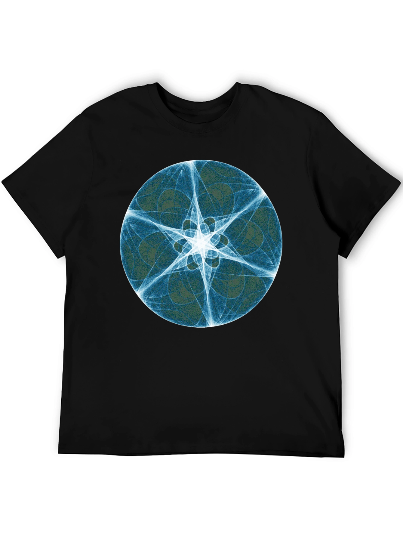 Abstract Starburst Graphic Black Tee
