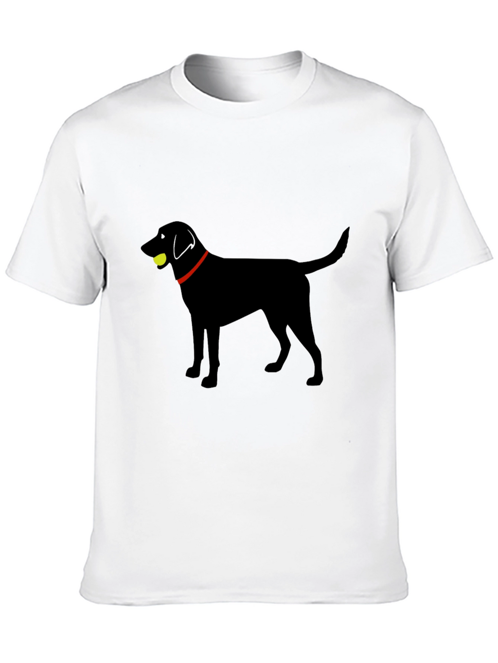 Black Lab with Tennis Ball Graphic T-Shirt