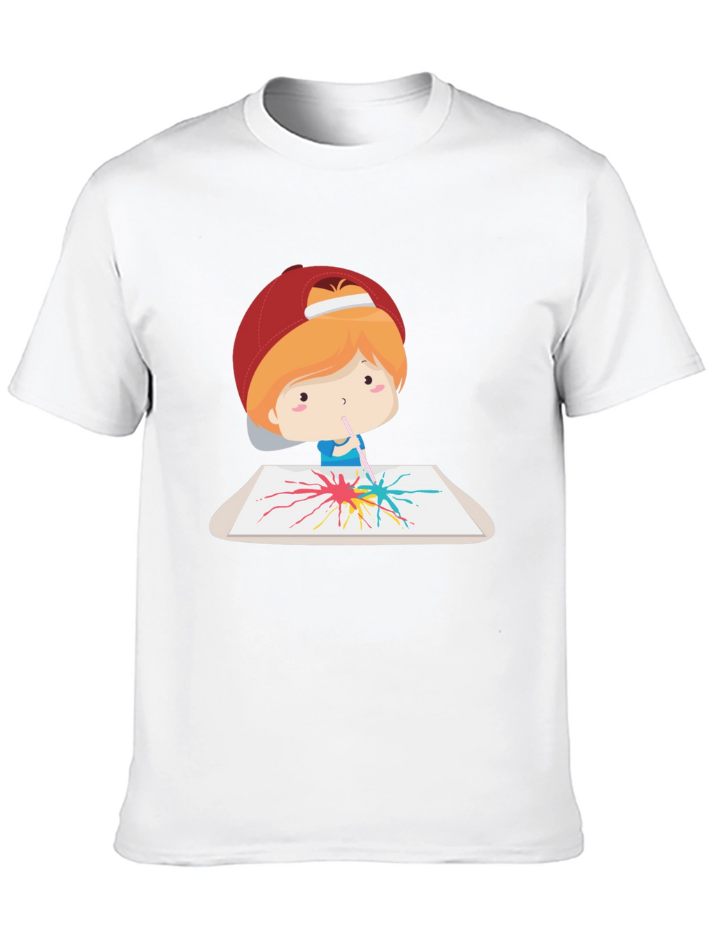 Artistic Tee: Boy Painting Design