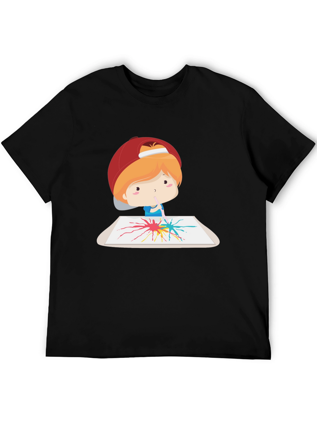 Artistic Tee: Boy Painting Design