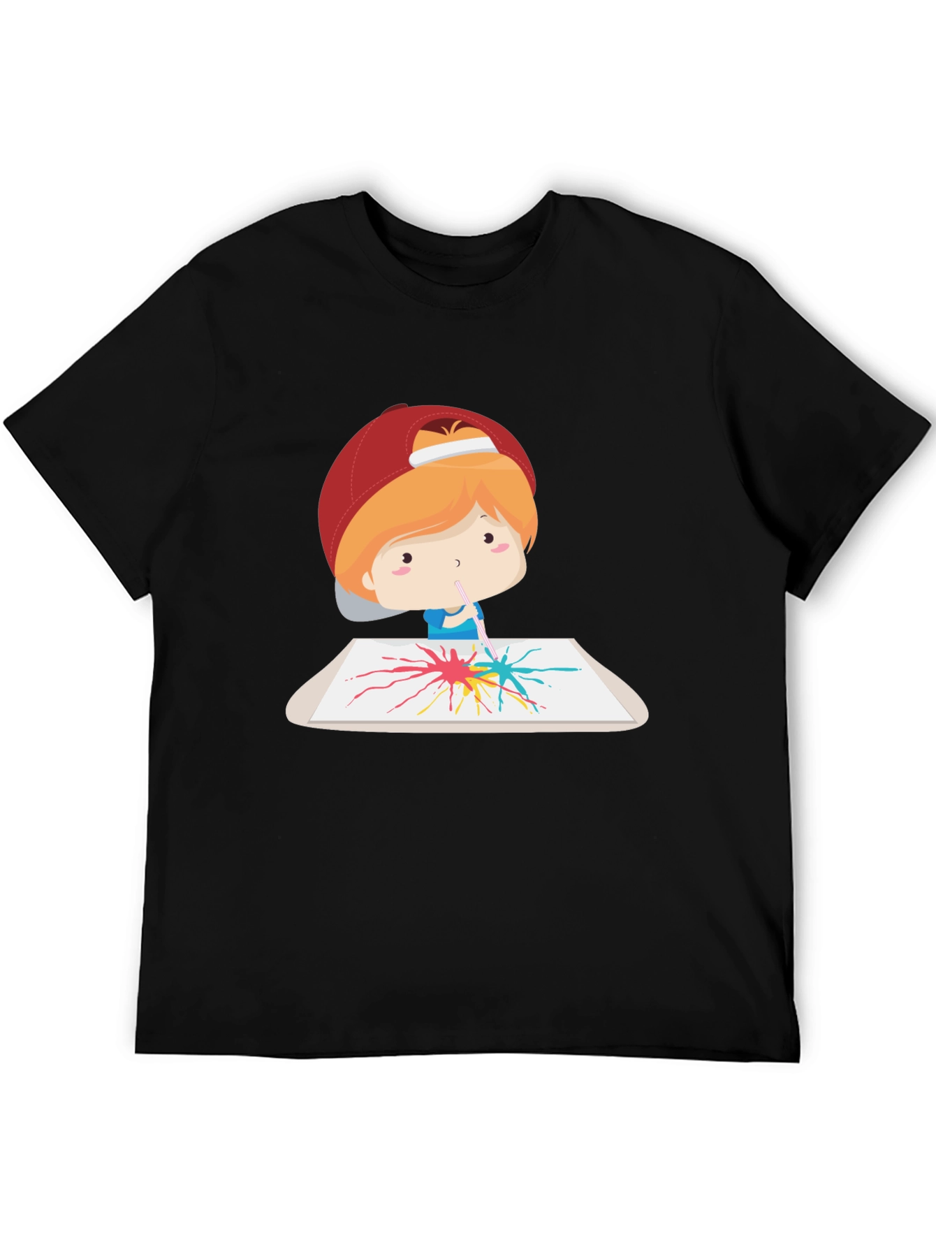 Artistic Tee: Boy Painting Design
