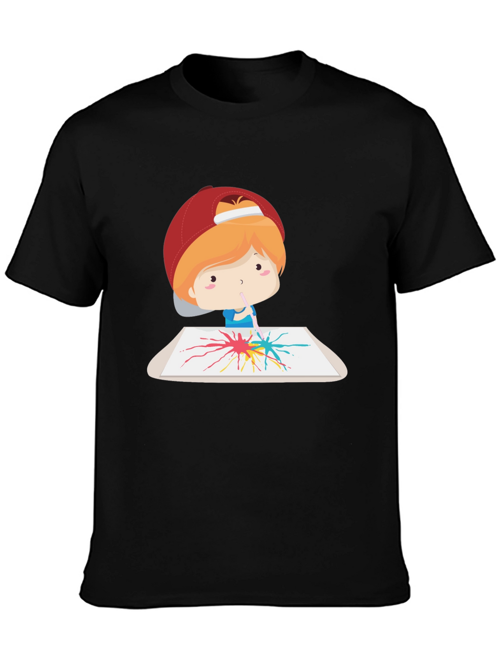 Artistic Tee: Boy Painting Design