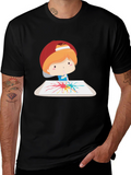 Artistic Tee: Boy Painting Design