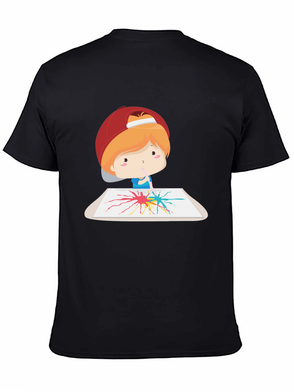 Artistic Tee: Boy Painting Design