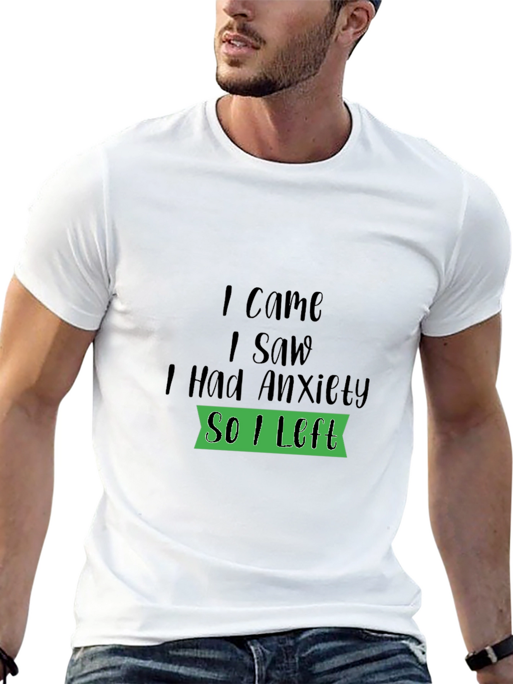 Anxiety Humor Black T-Shirt