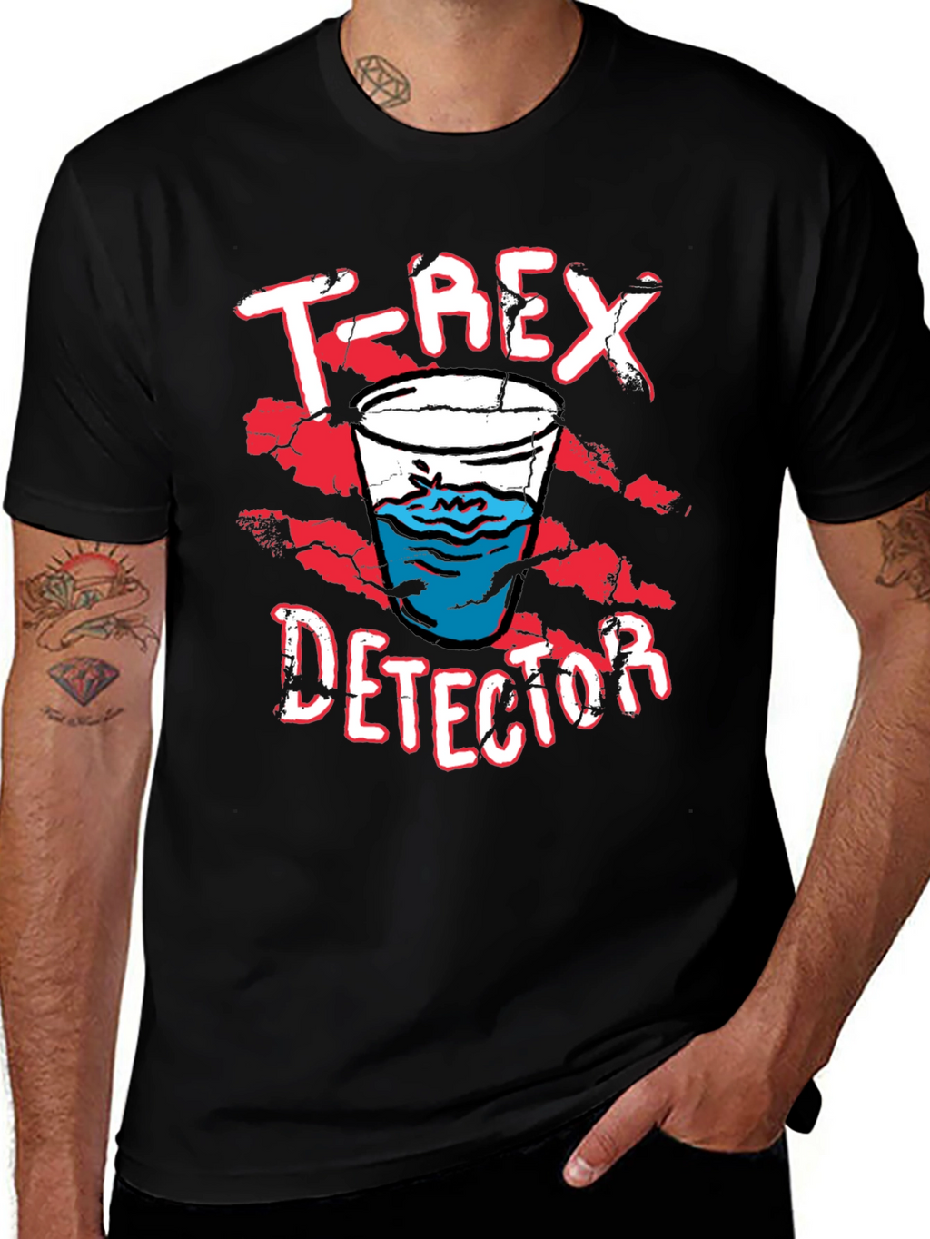 T-Rex Detector Novelty Graphic T-Shirt