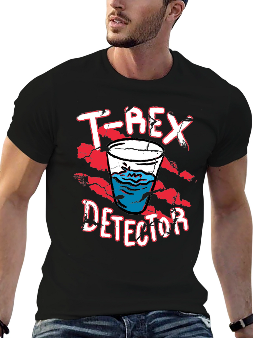 T-Rex Detector Novelty Graphic T-Shirt