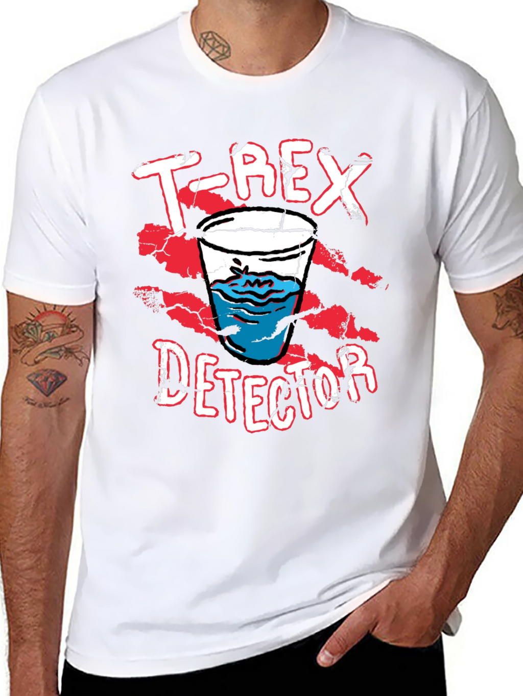 T-Rex Detector Novelty Graphic T-Shirt