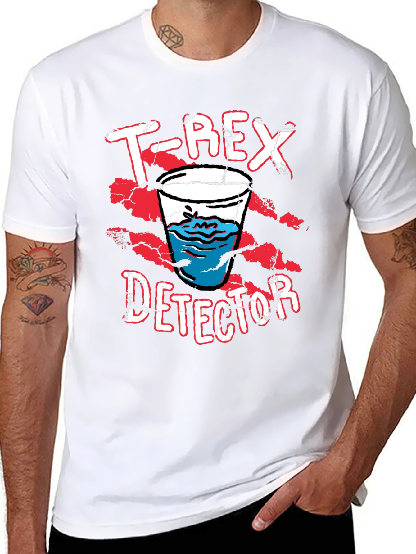 T-Rex Detector Novelty Graphic T-Shirt
