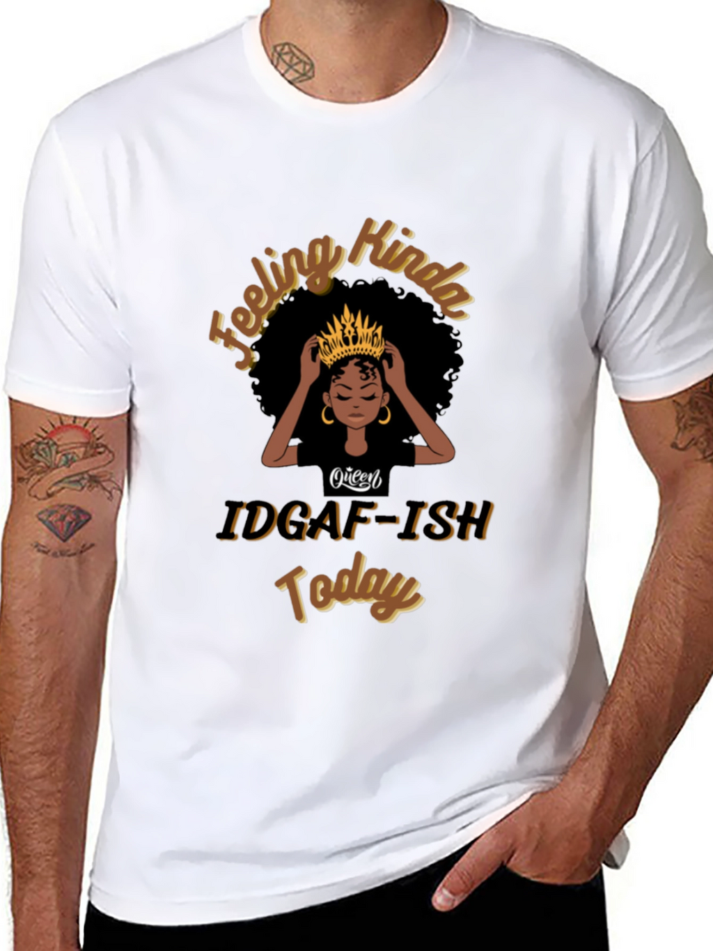 Queen IDGAF-ISH Today Black T-Shirt