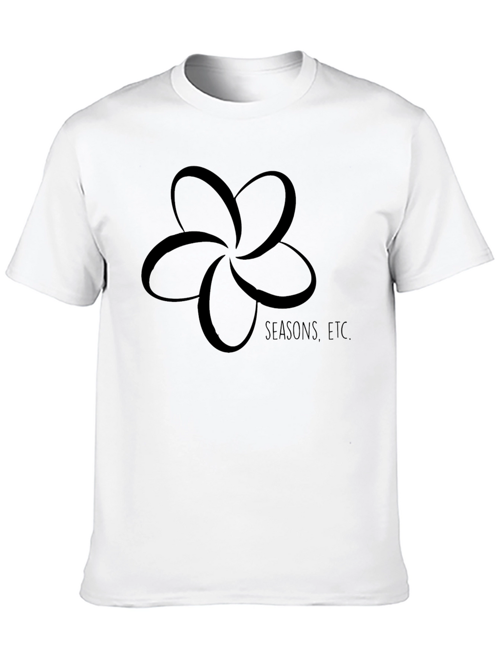 Seasons etc. Flower Graphic Black T-Shirt