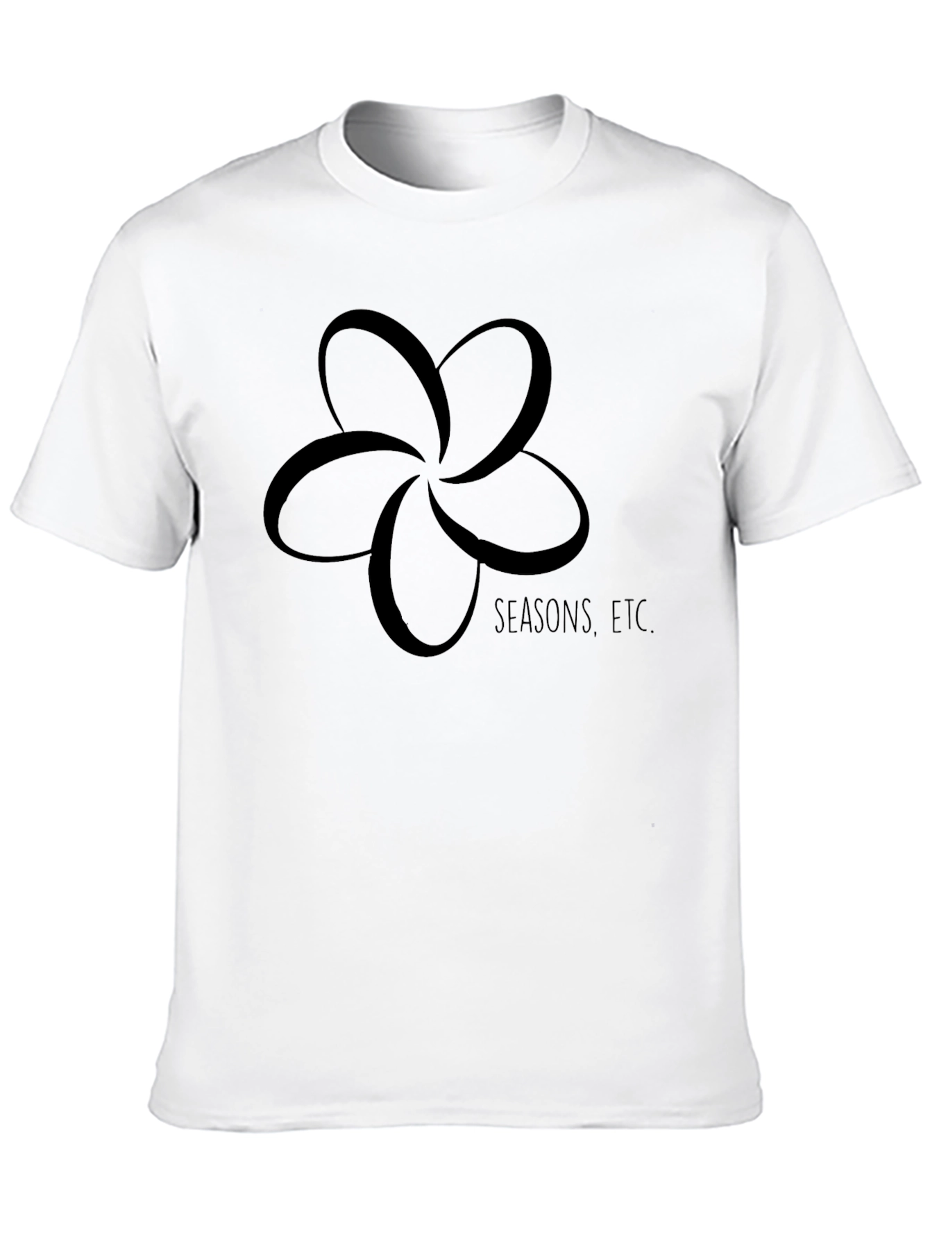 Seasons etc. Flower Graphic Black T-Shirt