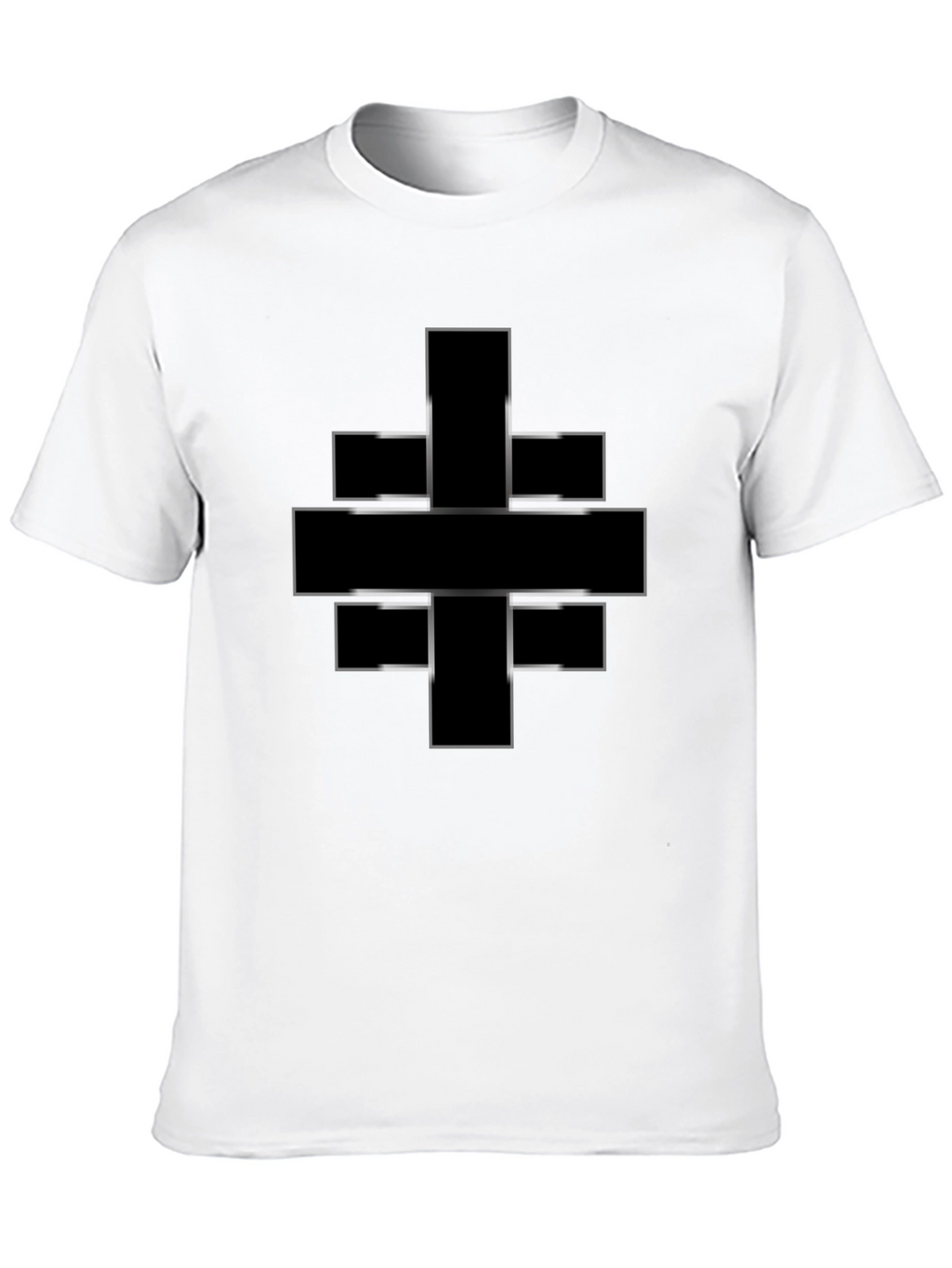 Modern Geometric Black T-Shirt