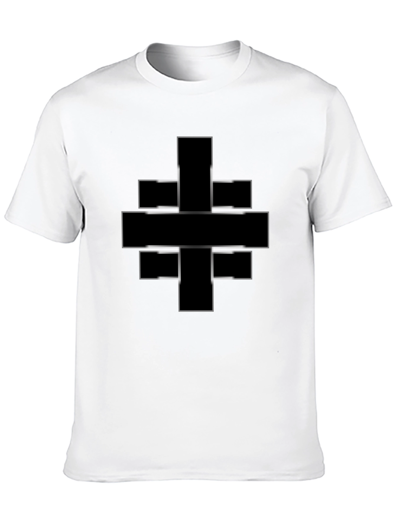 Modern Geometric Black T-Shirt
