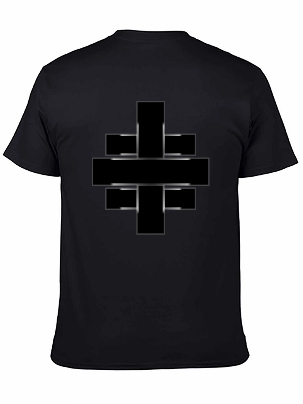 Modern Geometric Black T-Shirt
