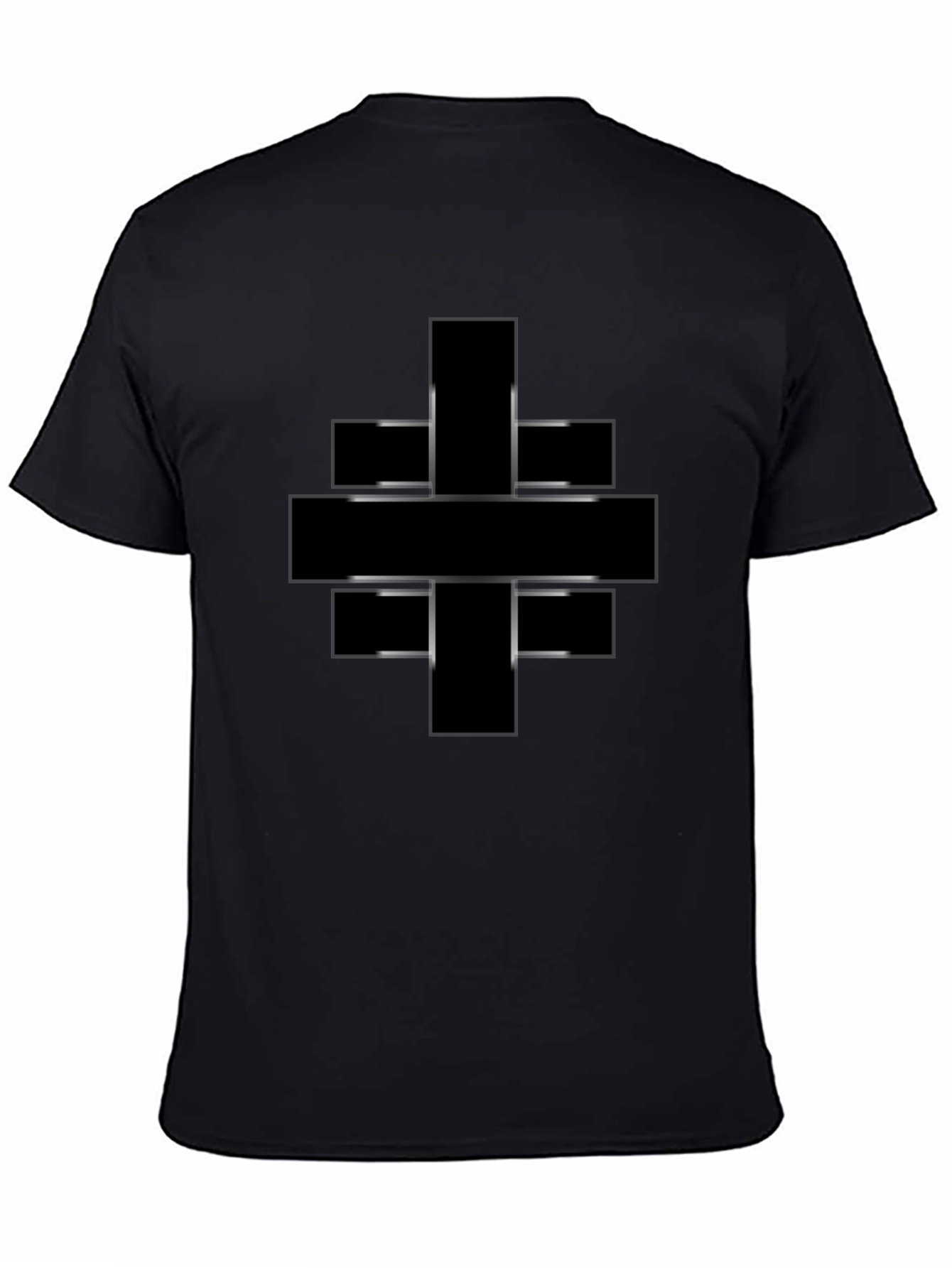Modern Geometric Black T-Shirt