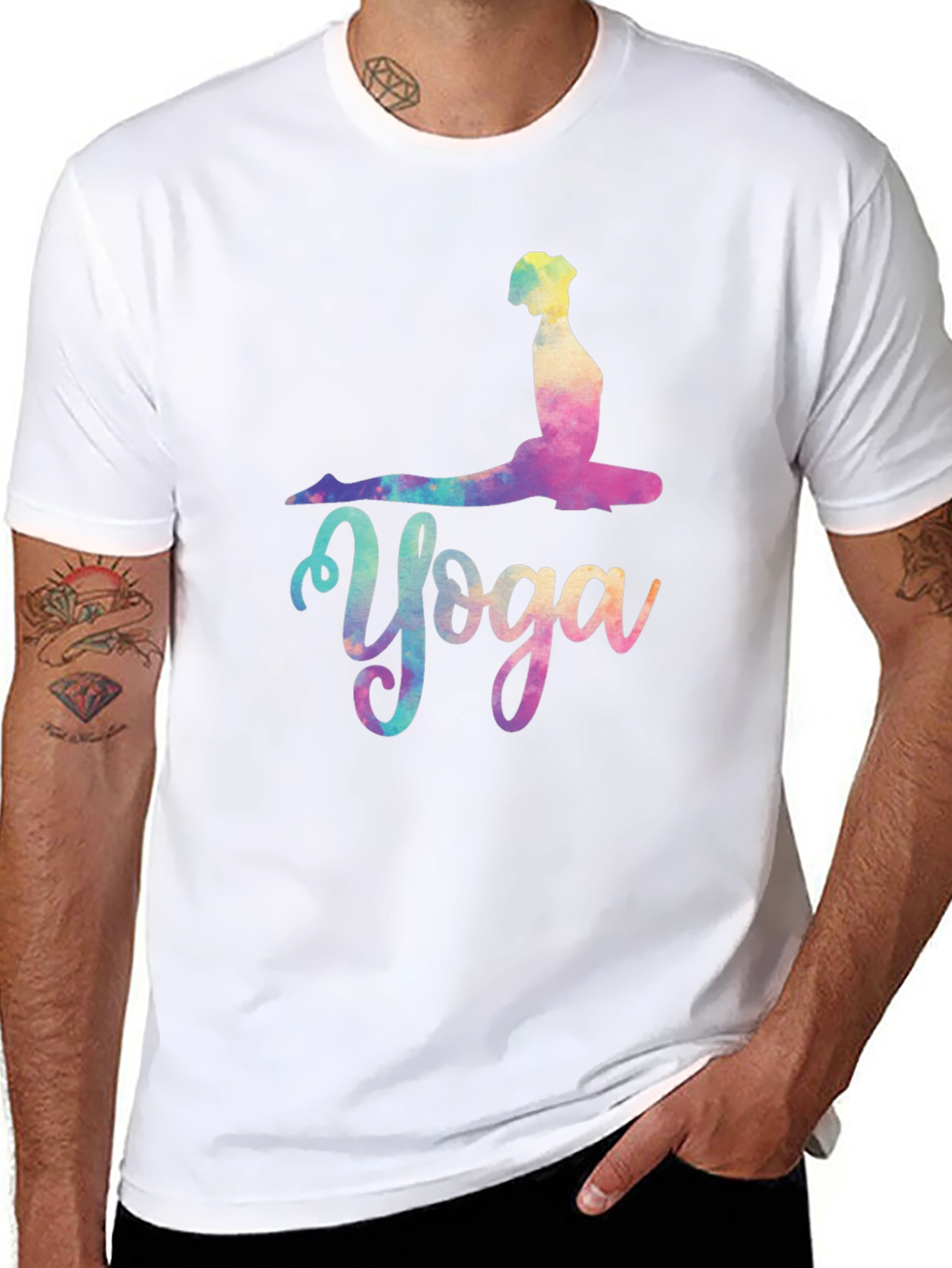 Yoga Pose Graphic Tee - Relaxed Fit
