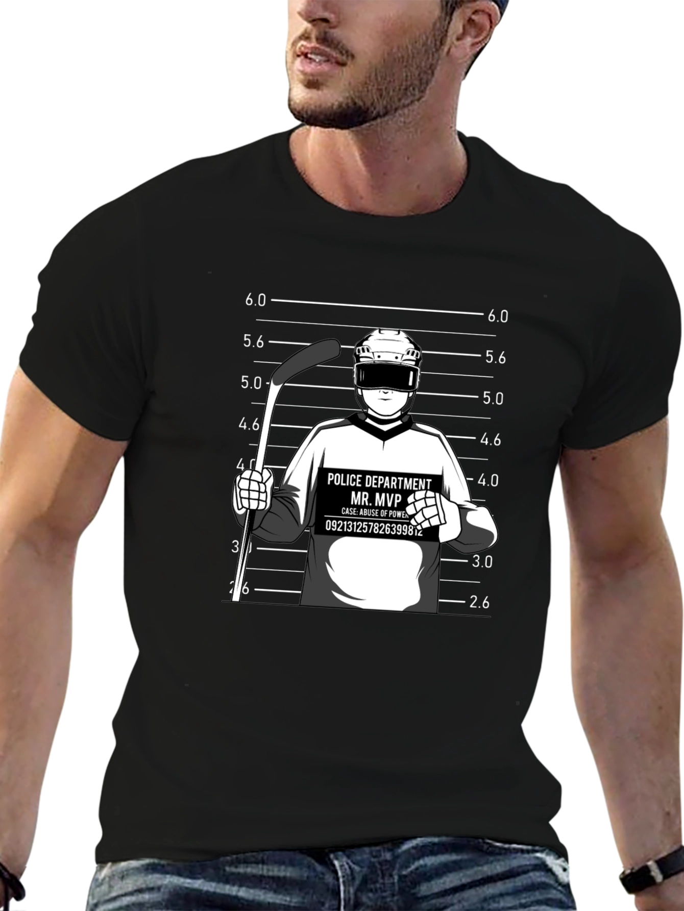 Mr. MVP Hockey Mugshot Graphic T-Shirt