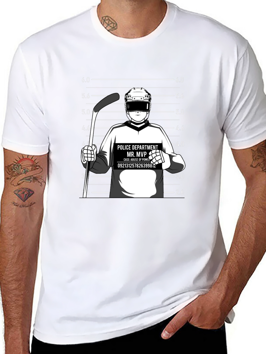 Mr. MVP Hockey Mugshot Graphic T-Shirt