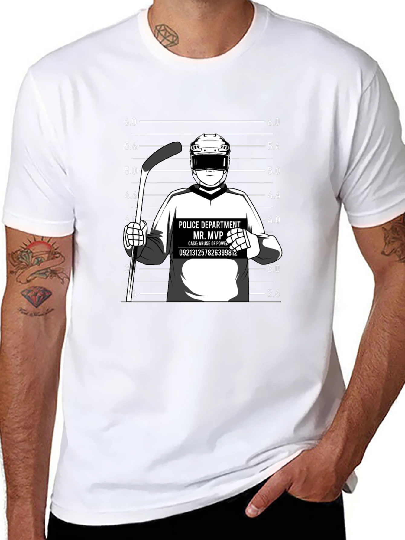 Mr. MVP Hockey Mugshot Graphic T-Shirt