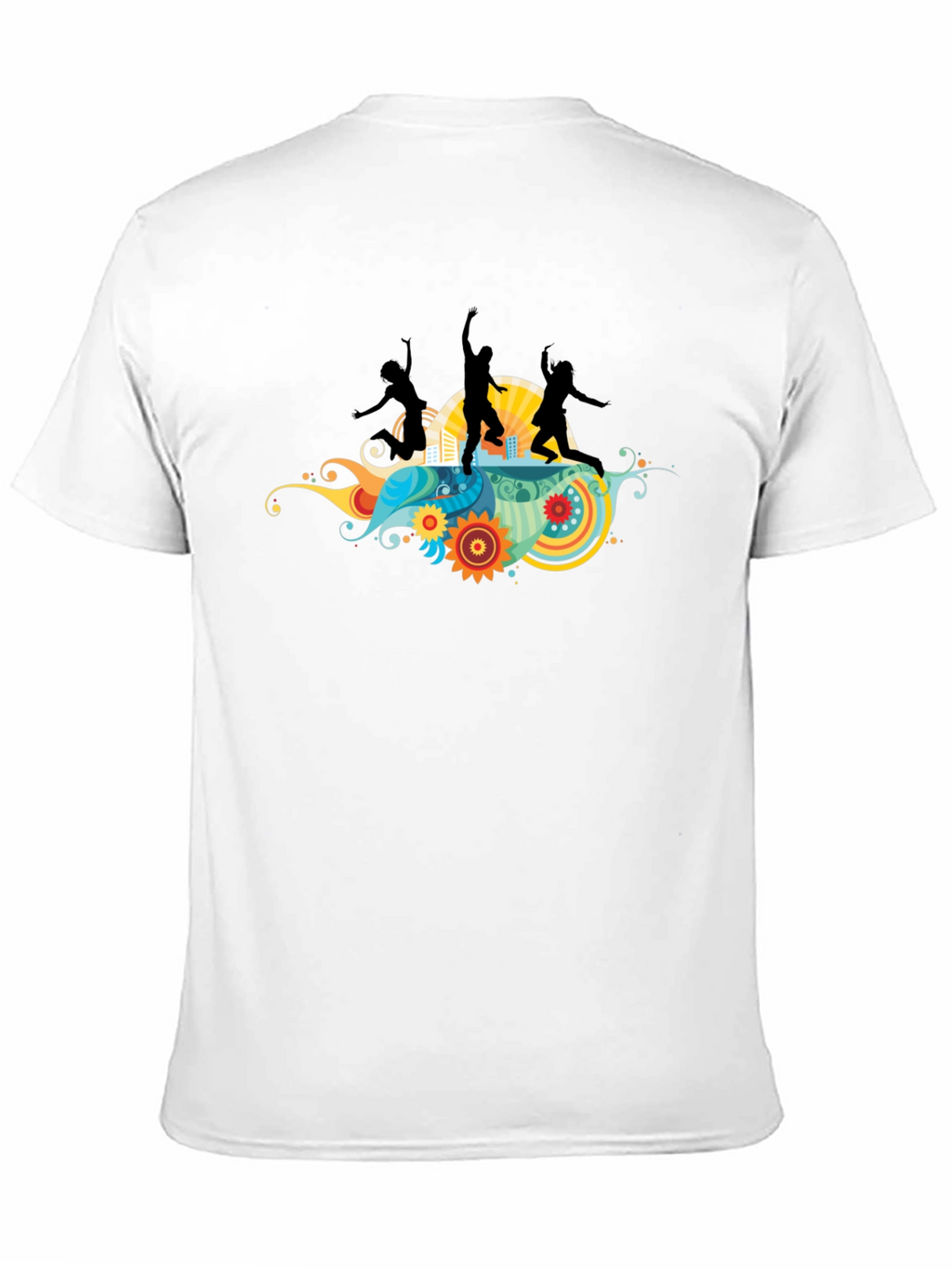 Funky Graphic Tee - Black Cotton T-Shirt