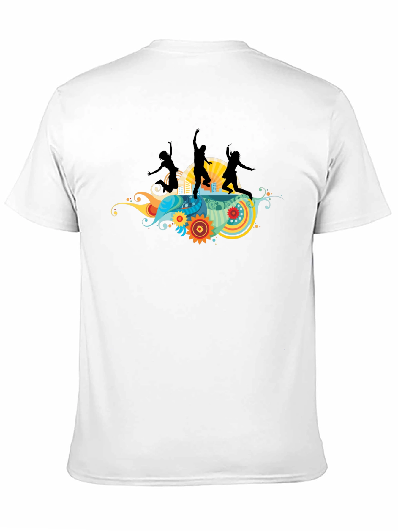 Funky Graphic Tee - Black Cotton T-Shirt