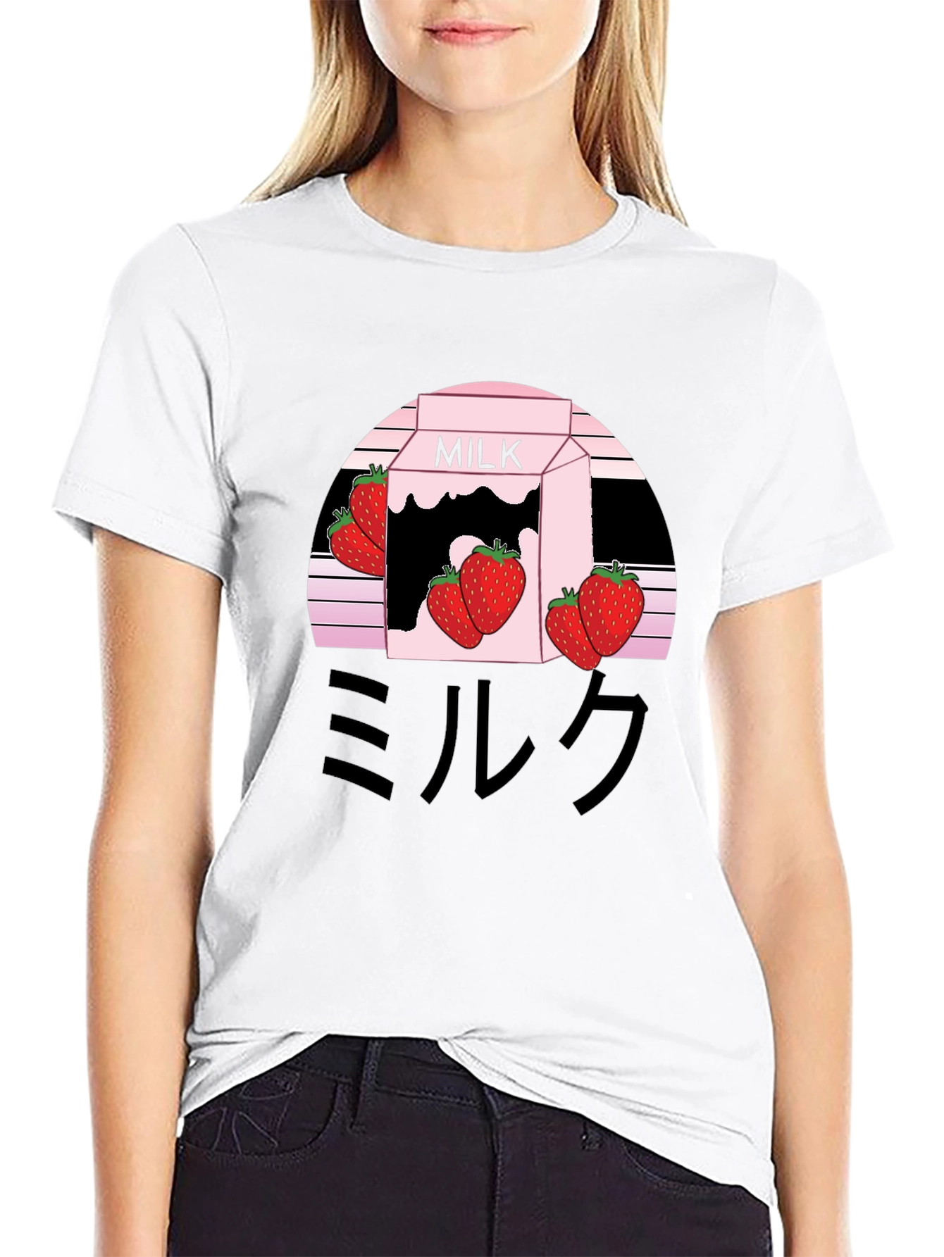 Strawberry Milk Aesthetic Graphic Tee - Kawaii Style