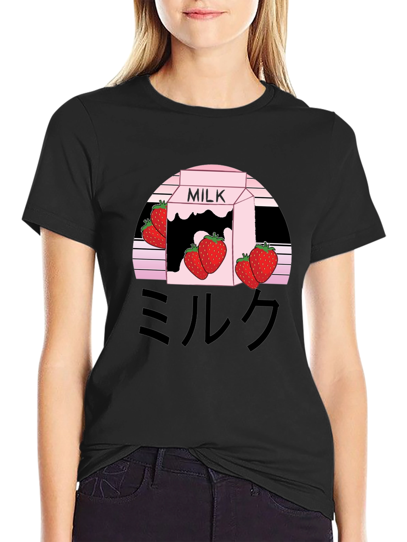 Strawberry Milk Aesthetic Graphic Tee - Kawaii Style