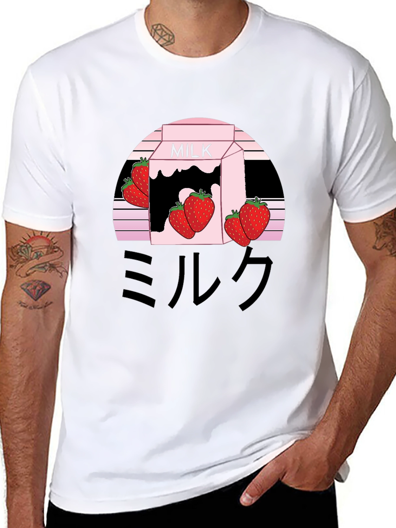 Strawberry Milk Aesthetic Graphic Tee - Kawaii Style
